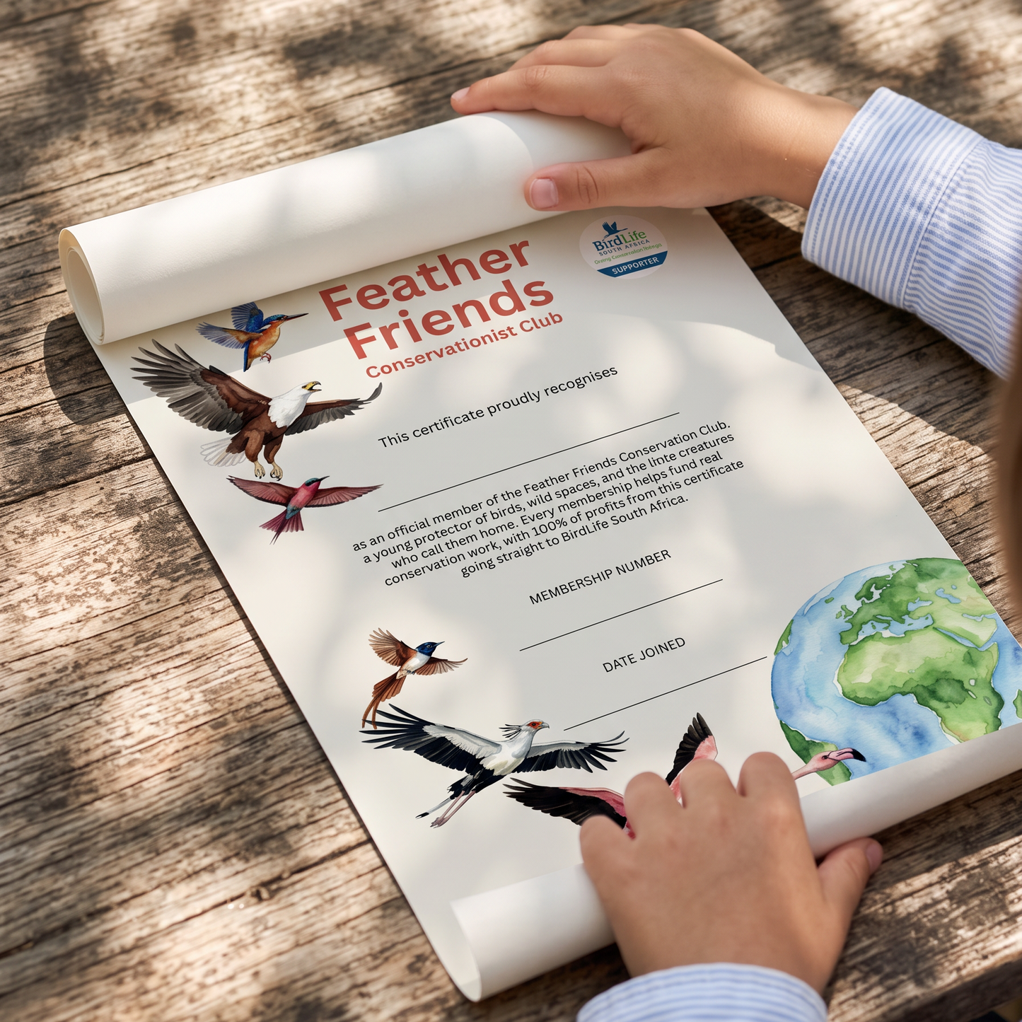 Little Conservationist Certificate - 100% of profits goes to BirdLife South Africa