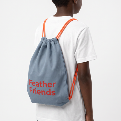 Feather Friends Drawstring Backpack